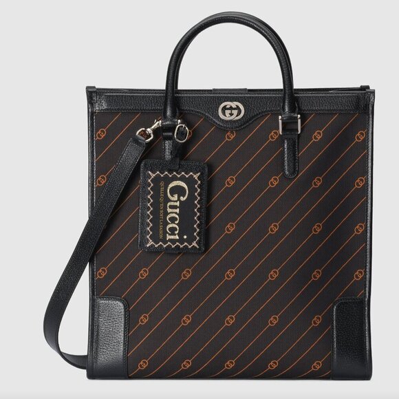 Gucci 752586 Unisex Interlocking Medium Jacquard GG Tote Bag - Picture 1 of 16